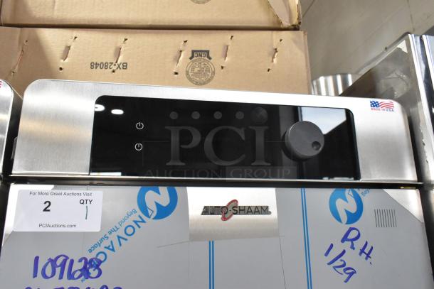 BRAND NEW 2025 Alto Shaam 1200-TH stainless steel commercial oven, Halo Heat® tech, on casters, 208-240V, 1 Phase.