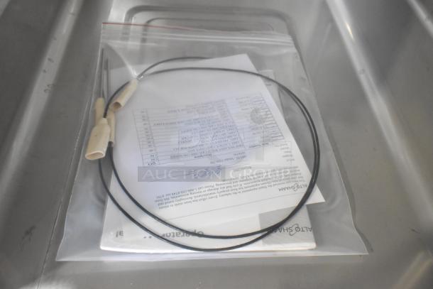 New Alto Shaam 1200-TH Cook and Hold Oven papers and probe in bag. Model: 1200-TH, 208-240V, 1 Phase.