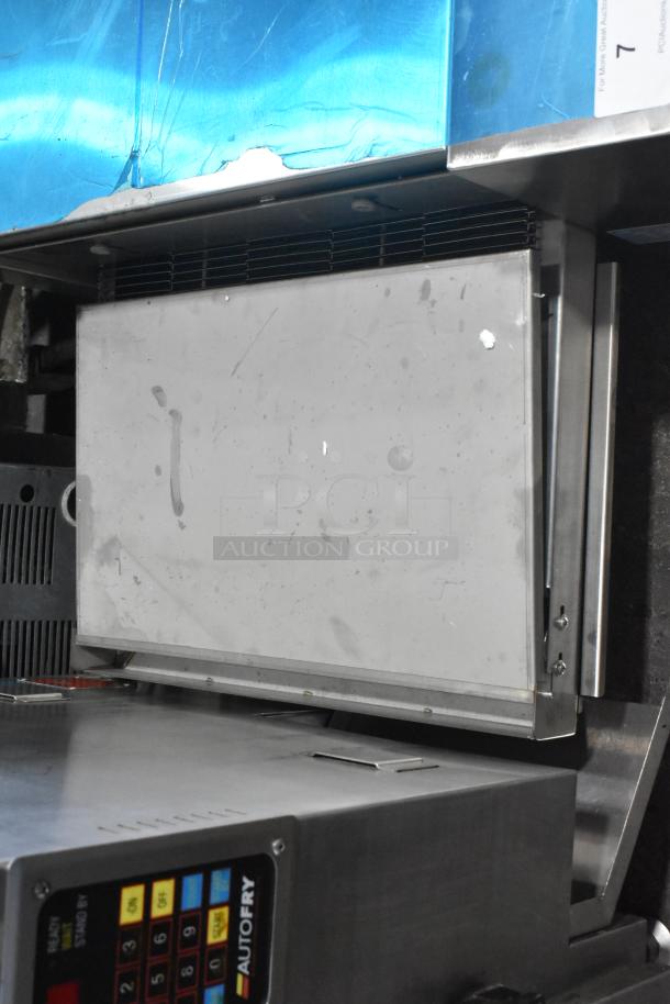 2020 FEP-18 Stainless Steel Conveyor Pizza Oven, electric-powered, 220 volts, commercial countertop model, with control panel.