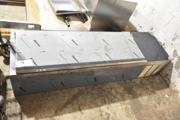 Brand new 2022 Delfield CTP8160-NBP stainless steel refrigerated rail, 115V, 1 phase, protective film intact.