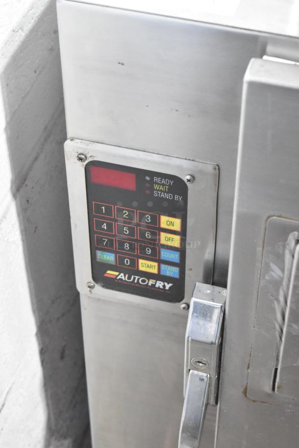 Autofry MTI-40C ventless fryer, stainless steel, countertop design, digital control panel, 240V, 1 phase, commercial use.