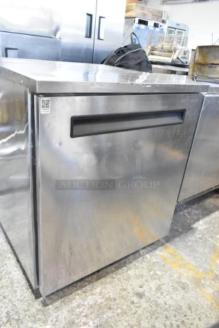 2019 Delfield 406P-STAR2 stainless steel undercounter cooler, single door, on commercial casters, 115V, 1 phase.