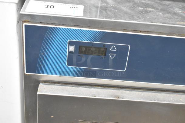 2019 Alto Shaam 750-S stainless steel undercounter heated holding cabinet with digital controls, 115V, on commercial casters.