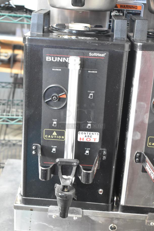 2019 Bunn DUAL SH Stainless Steel Commercial Coffee Machine, dual brewers, hot water dispenser, 2 servers, 2 baskets.