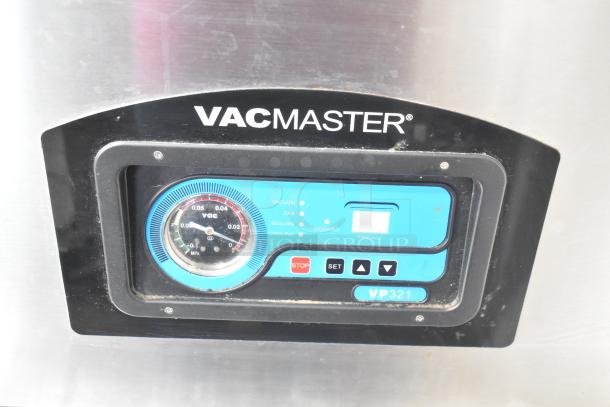 VacMaster VP321 Vacuum Sealing Machine, stainless steel, features control panel with vacuum gauge, 110V, 1 Phase.