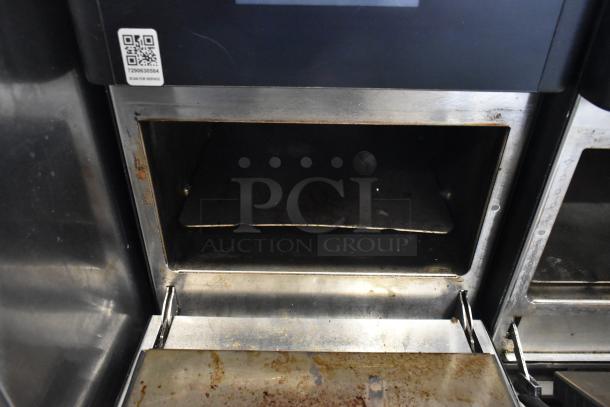 2022 Merrychef eikon e2S commercial rapid cook oven, 208/240V, 1 phase, metal finish, visible inner chamber with QR code.