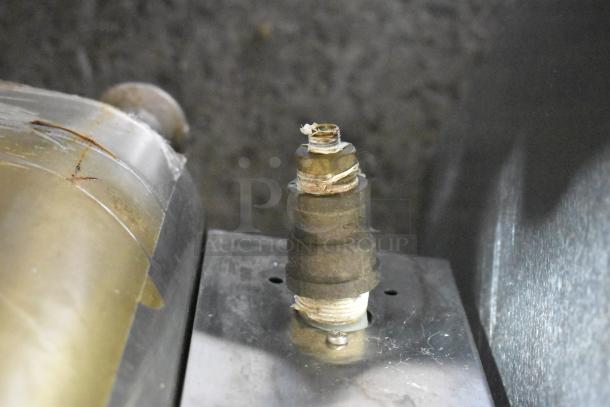 Cecilware ME10EN coffee urn detail showing stainless steel body and fittings. Good condition for commercial use.