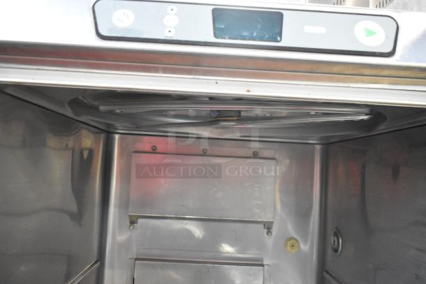 2022 Hobart LXER stainless steel commercial undercounter dishwasher, control panel view, excellent condition, 120/208-240V.