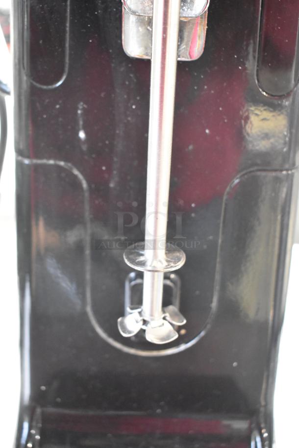 Omega M1000 metal countertop single head drink mixer, black finish, single phase, 120 volts.