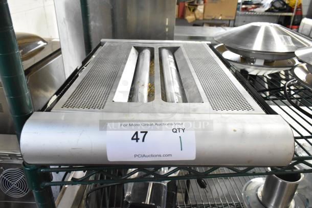 Metal Bug Zapper, 115 Volts, 1 Phase, shows slight wear. Auction tag labeled "47, QTY 1" from PCIAuctions.com.