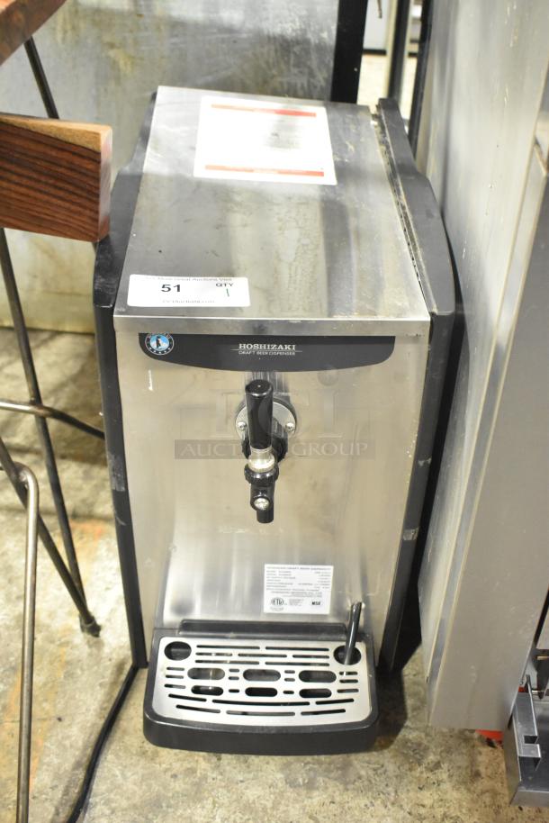 Hoshizaki DBF-40SAC stainless steel countertop kegerator beer dispenser; commercial-grade; single tap; 115 volts; includes visible label.