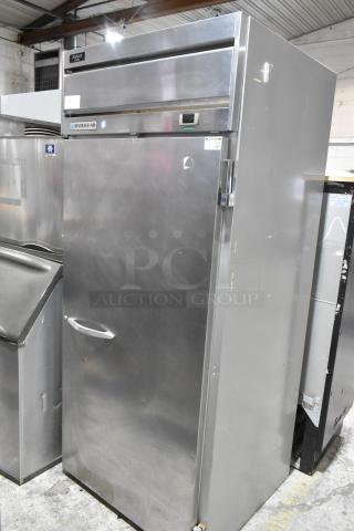 Beverage Air HR1W-1S stainless steel commercial reach-in cooler, single door, 115V, 1 phase, excellent condition.