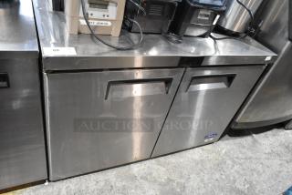 2021 Atosa MHG8406GR stainless steel 2-door undercounter freezer, 115V, 1 phase, good condition, commercial use.