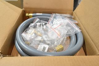 Brand new Rational install kit for water filter. Includes hose and brass fittings in sealed bags. Ideal for installation.