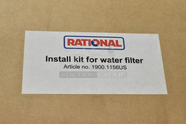 Brand new Rational water filter install kit, article no. 1900.1156US, labeled on brown packaging.