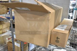 Two brand new items in sealed cardboard boxes, including a Rational R95-CL Water Filter. Boxes have shipping labels.