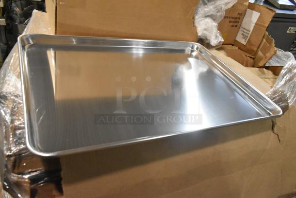 13 brand new Winco ALXP-1826 full-size metal baking pans. Durable construction, impeccable condition, ideal for commercial use.