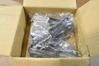 Box of brand new Adcraft VP-6/B vegetable peelers in plastic packaging, unopened.
