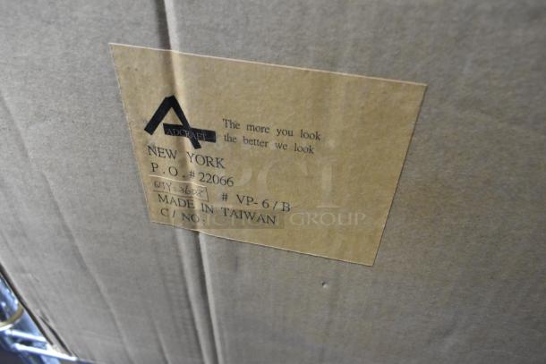 Box of Adcraft VP-6/B vegetable peelers, brand new, labeled "Made in Taiwan," P.O. #22066, qty 36.