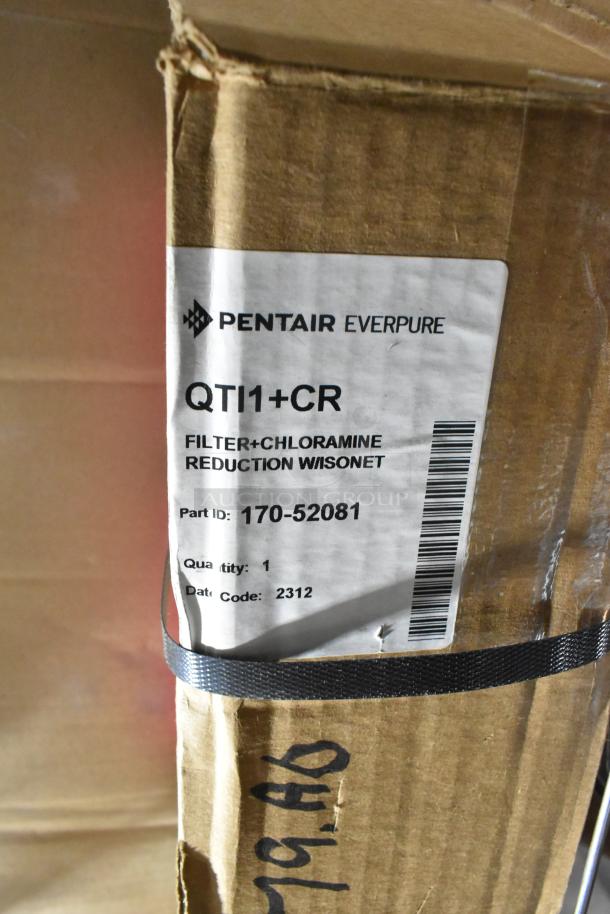 Pentair Everpure QTI1+CR Filter box, new condition, label details filter, chloramine reduction, part ID 170-52081.