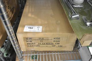 Box of 12 brand new Carlisle 601824 aluminum half-size bun pans, size 17-13/16", in original packaging.