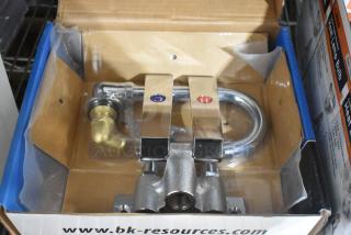 Brand new BK BKKVSGS-G OptiFlow dual pedal knee valve kit, splash mount faucet, 3-1/2" gooseneck, in original packaging.