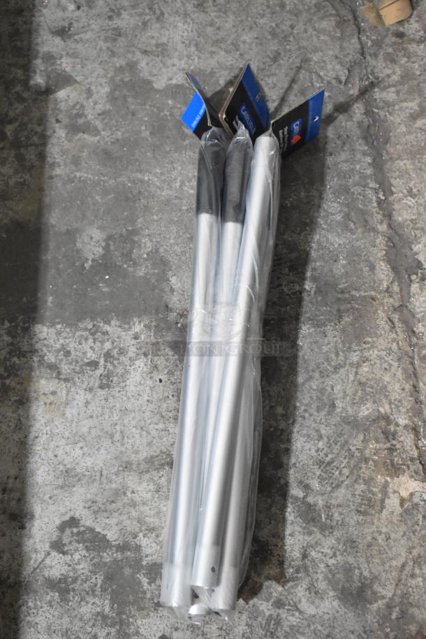 6 brand new Carlisle 3-piece sectional handles, sealed in plastic with visible Carlisle branding tags.