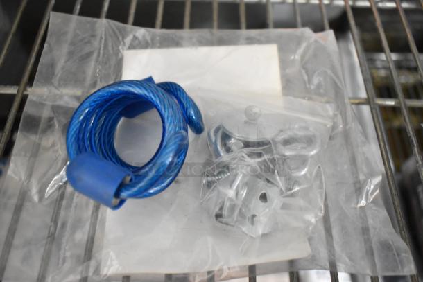 Three brand new items including Pitco filter aid; features blue cable and metal fittings. Packaged in clear plastic.