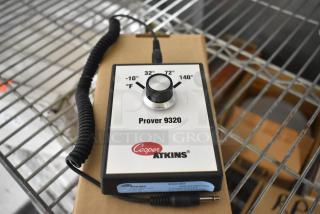 Cooper Atkins Prover 9320, new in box. Features temperature control dial with range markings. Includes coiled cable.