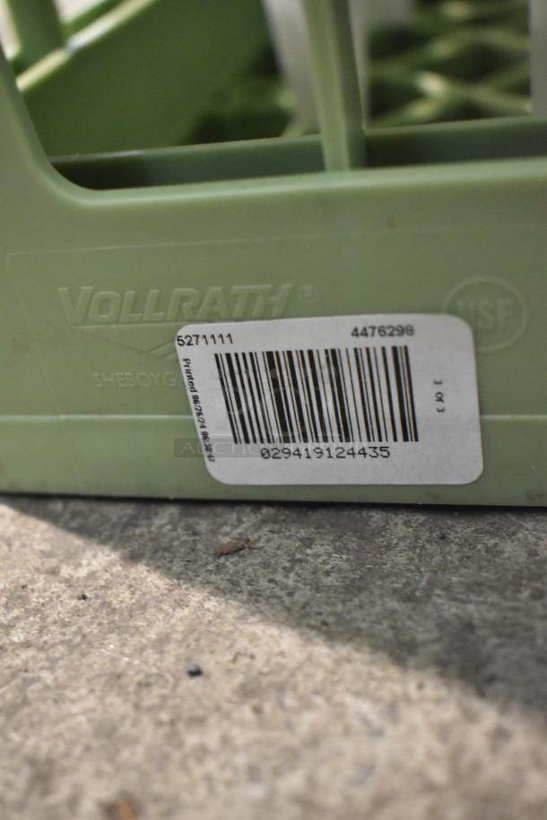 Vollrath poly dish caddy, brand new, green color. NSF marked. Barcode: 029419124435. Model 5271111, Sheboygan, Wisconsin.
