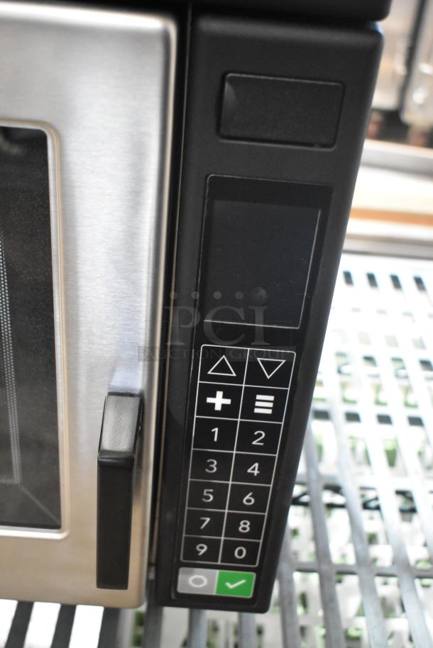 Brand new 2025 Amana RC17S2 commercial microwave, stainless steel, push button controls, 208/240V, 1 phase.
