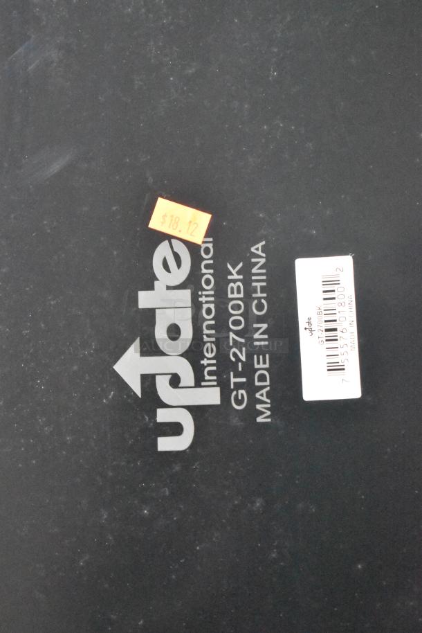 Update GT-2700BK black oval serving tray, brand new, with labels indicating model and price, “$18.12.”