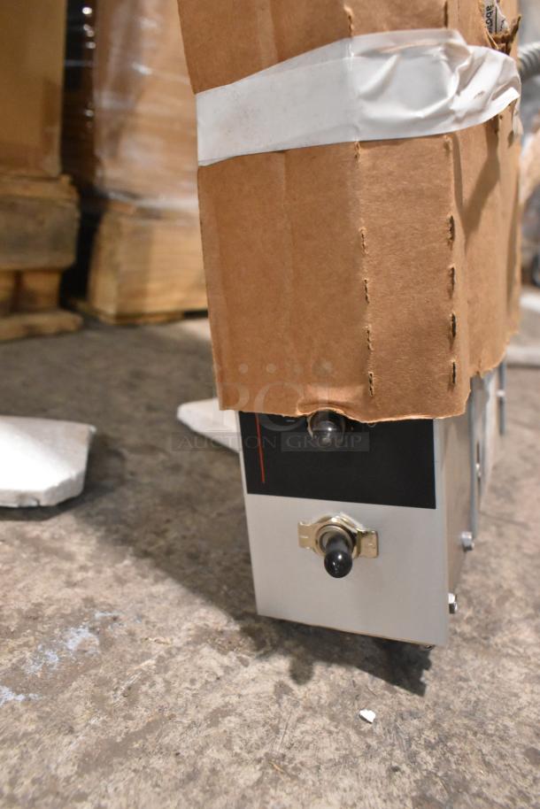 BRAND NEW Hatco GRAHL-48, 48" Glo-Ray Infrared Food Warmer, toggle controls, 120V, 1 Phase, packaging visible.