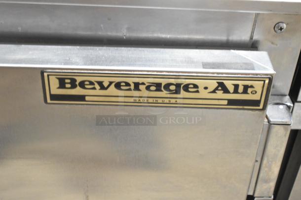 Beverage Air UCR48A stainless steel 2-door undercounter cooler. Features commercial casters. 115 volts, 1 phase. Made in USA.