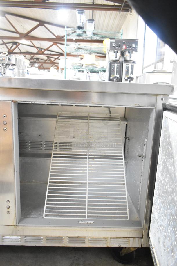 Beverage Air WTR60A stainless steel 2-door undercounter cooler on casters, 115V, 1 phase, in used condition.