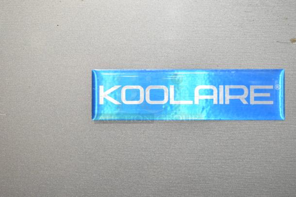 2018 Koolaire stainless steel ice machine head, Koolaire logo visible. Includes Manitowoc K570 bin. 125V, 1 phase.