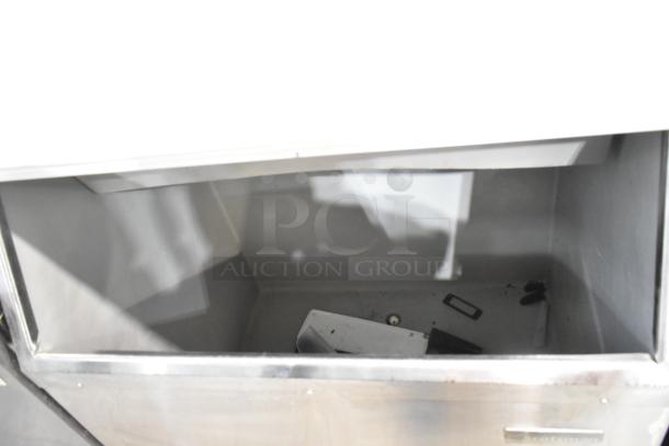 2017 Scotsman C0830SA-32D stainless steel ice machine head with Scotsman BH800S-C bin. 208/230V, 1 Phase.