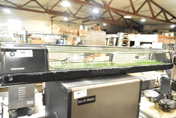 Hoshizaki HNC-210AA-L metal sushi display case, commercial countertop model. 115 volts, excellent for sushi presentation.