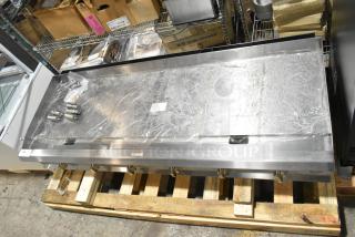 BRAND NEW Cooking Performance Group stainless steel gas griddle, 6' flat top, thermostatic controls, minor scratches, palletized.