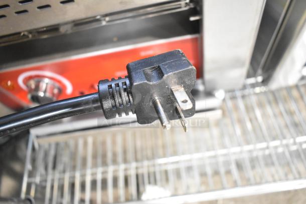 2024 Avantco 184T140 stainless steel commercial conveyor toaster, 10" wide, 3" opening, 300 slices/hour, 120V, 1 phase.