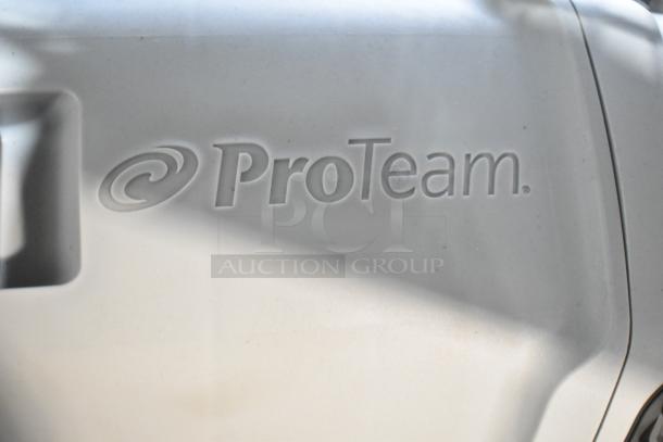 Brand new ProTeam 1076770 GoFit 6 PH Backpack Vacuum, 120V, 1 Phase, visible branding logo, minor scratches.