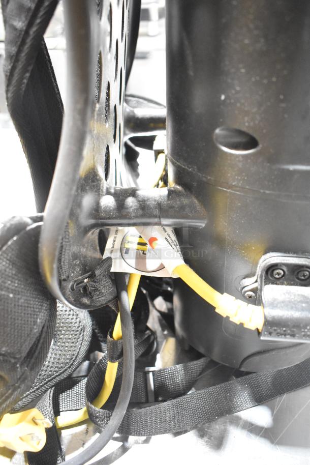 Brand new Sanitaire SC412B Transport QuietClean Backpack Vacuum, 120V, showing internal wiring and harness details.