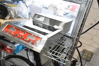 Brand new Avantco 177IC35SU stainless steel double countertop step-up induction range, scratch and dent, 208-240V, 1 phase.