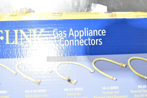 BRAND NEW T&S HG-4D-48K 48" yellow steel gas connector hose, includes FreeSpin fitting and installation kit, minor scratches.