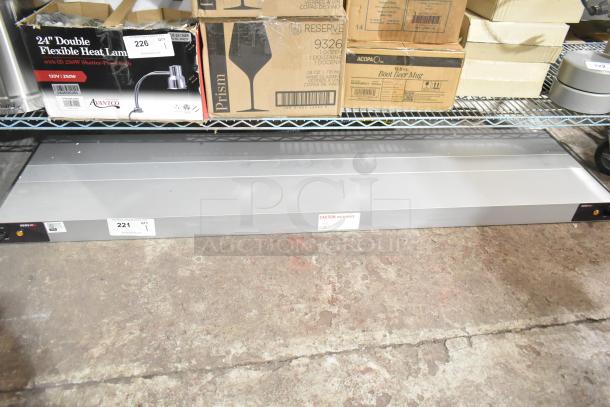 BRAND NEW ServIt 423SW60TLHDBLA 60" lighted double strip warmer, dual toggle controls, scratch and dent condition.