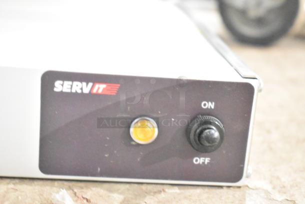 BRAND NEW ServIt 423SW60TLHDBLA 60" Lighted Warmer, dual toggle controls, 120V, 1 Phase, minor scratches.