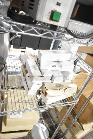 24 new Choice Bethany 8 3/8" stainless steel tablespoons in original packaging. Includes scratch and dent items.