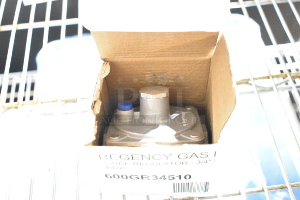 Regency 600GR34510 gas pressure regulator in box, visible label with model number. New condition, scratch and dent item.