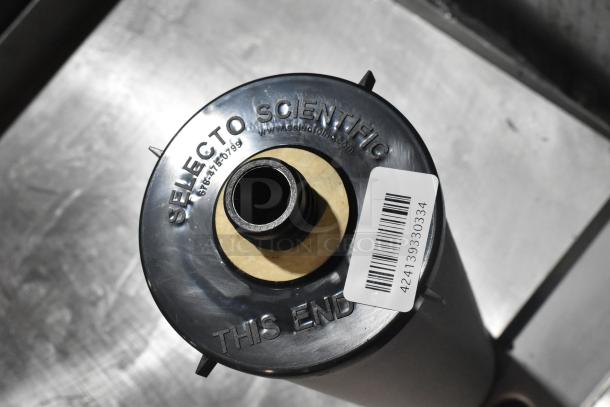 Brand new Selecto Scientific filter, model 424139330334. Features include top lid markings and a visible barcode label.