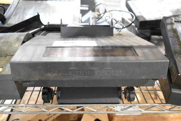 Seven assorted items, including POS monitors and receipt printers, featuring visible wear. Lot number 290.